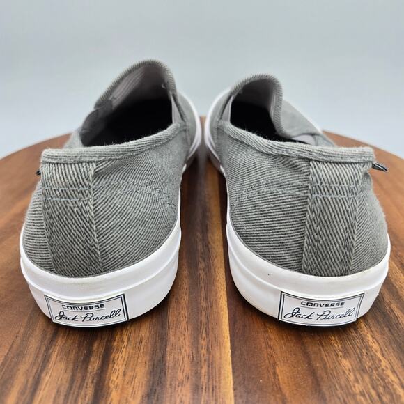 Converse Jack Purcell Shoes Men's 10.5 Gray Comfort Slip On Casual Sneakers - Picture 4 of 8